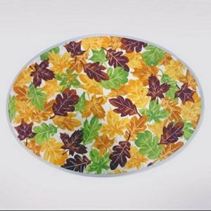 Leaves Pattern Set of 4 Cotton Placemats 13"-18"